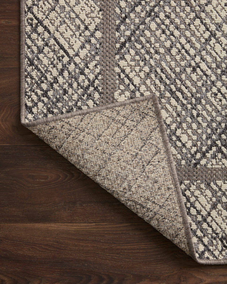 Loloi II Rainier Ivory / Charcoal 18" x 18" Sample Rug