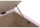 Rustic Manor Yaseen Ottoman Upholstered, Linen, Pink