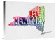 "New York Watercolor Word Cloud" Fine Art Print