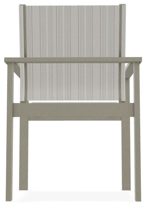 Tribeca Sling Outdoor Stackable Armchair, Harbor/Storm