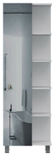 Venus Mirrored Linen Cabinet, White