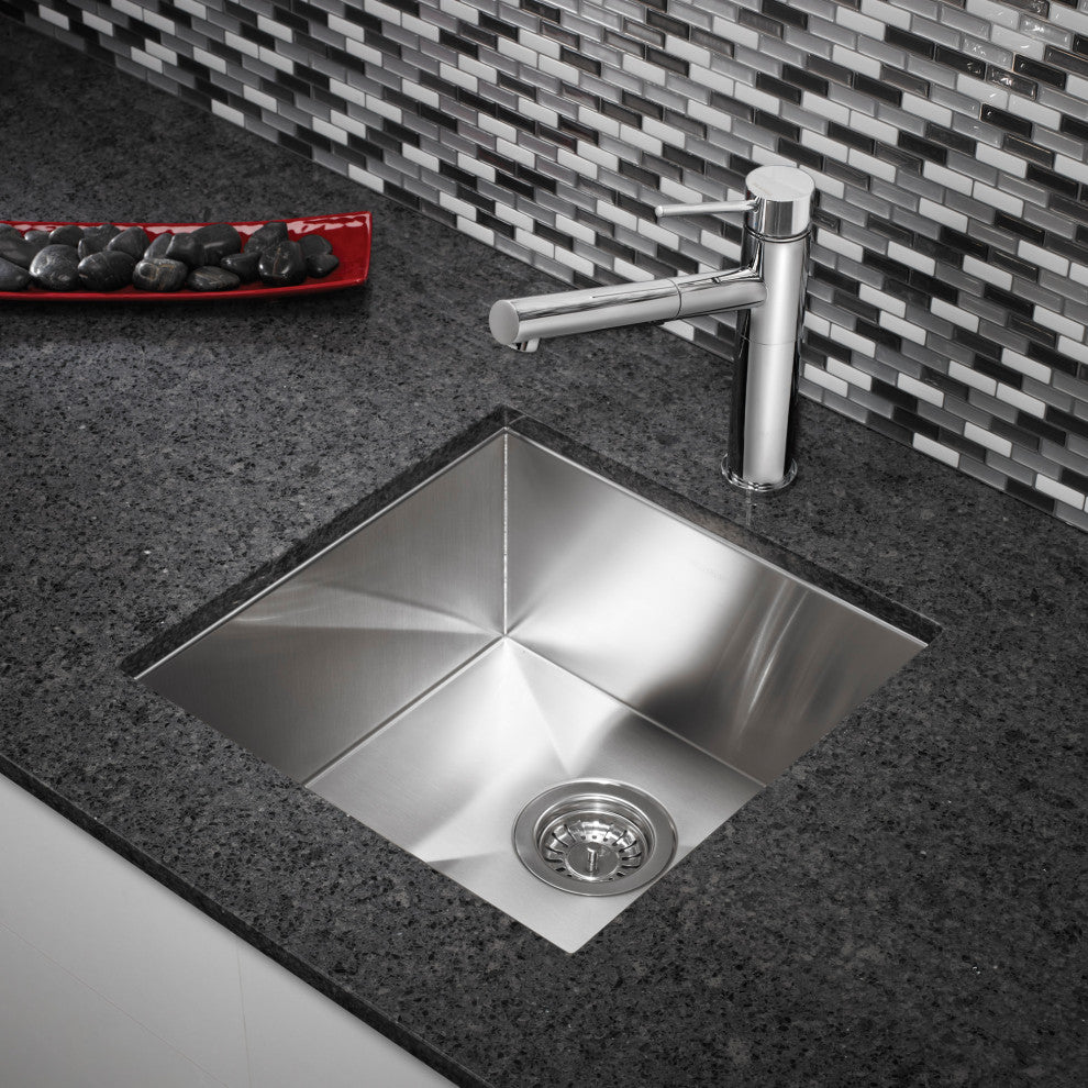 Blanco 443049 Quatrus 17" Undermount Single Basin Stainless Steel - Refined
