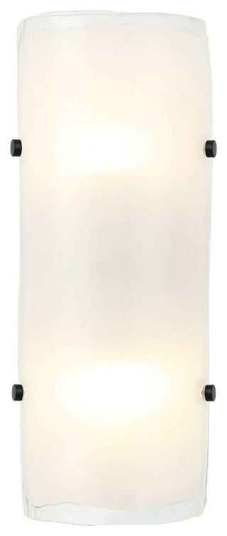 Varaluz 385W02 Fairchild 2 Light 16" Tall Wall Sconce - Black / Polished Nickel