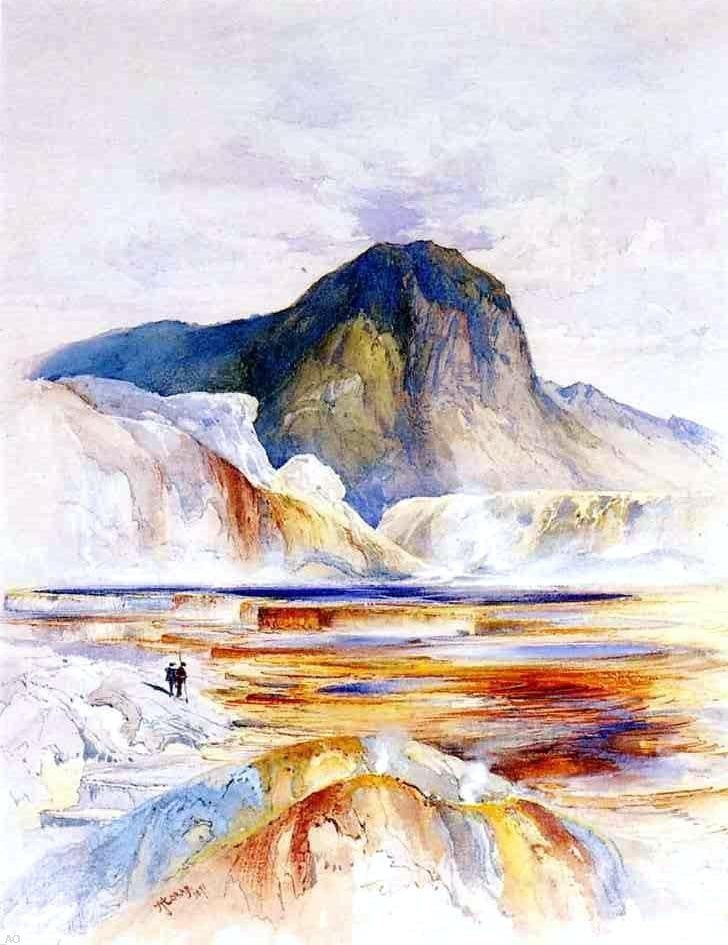 Thomas Moran The Hot Springs of Gardiners River Upper Pools Wall Decal
