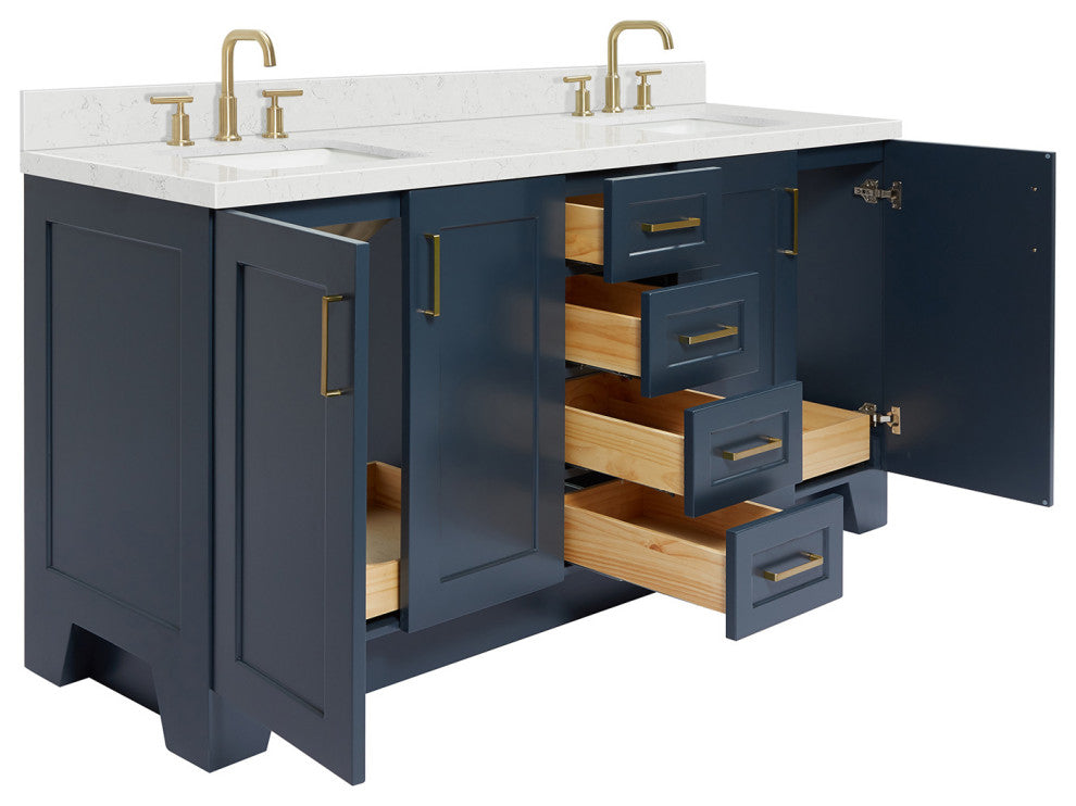 Ariel Taylor 72" Double Rectangular Sinks Bathroom Vanity