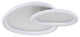 White 2-Light Irregular Ring LED Flush Mount Ceiling Light