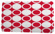 Cuban Flare Small Modcircles Geometric Print Bath Mat, Red, 21"x34"