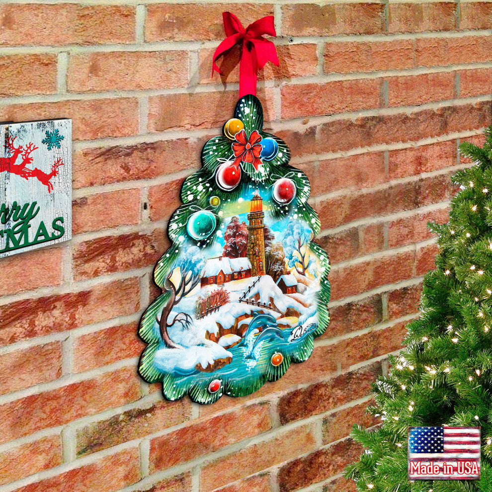 Lighthouse Tree Door Hanger