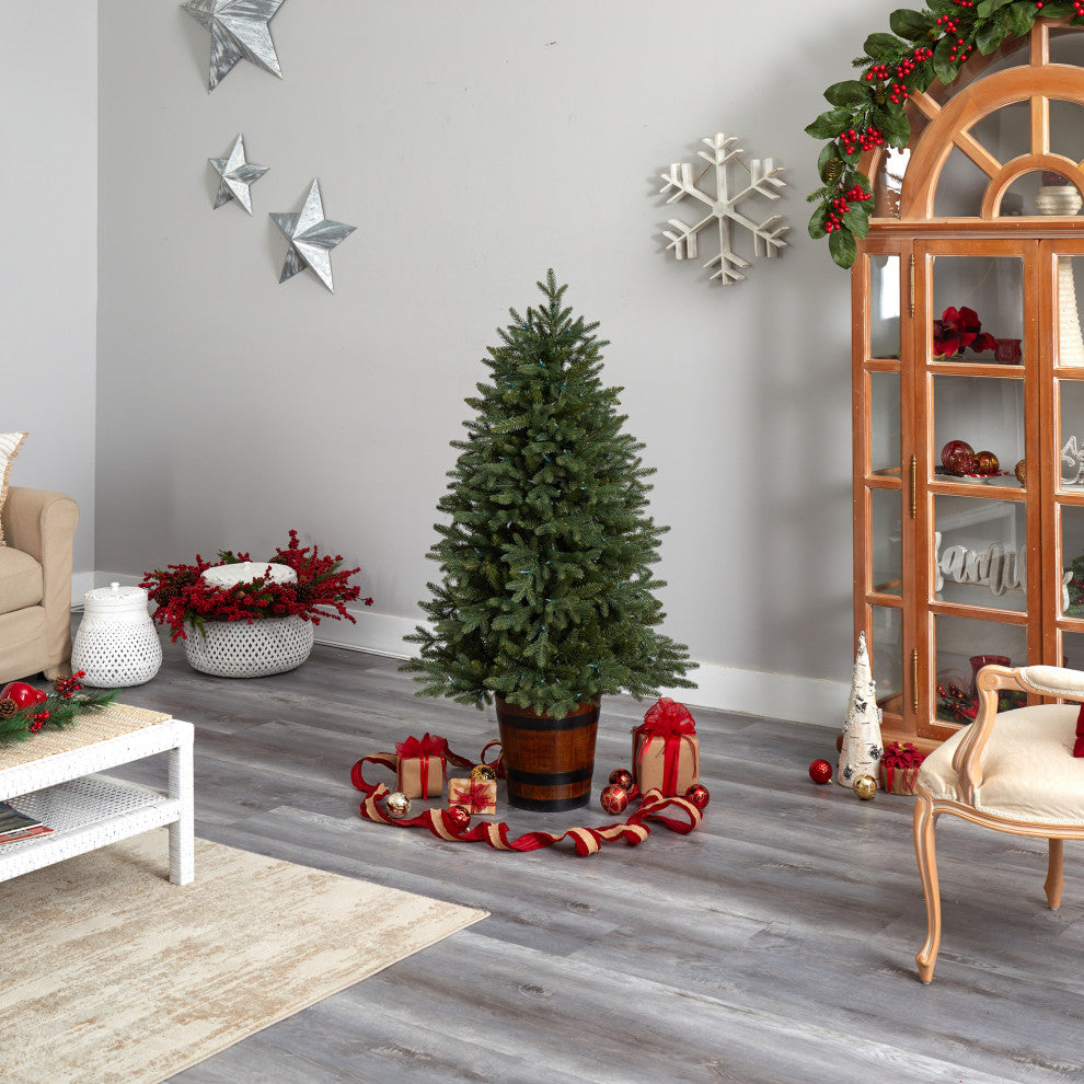 5' Colorado Aspen Pre-Lit Artificial Porch Christmas Tree With 200 LED lights