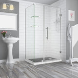 BromleyGS 51.25"-52.25"x34.375"x72" Frameless Corner Hinged Shower Enclosure