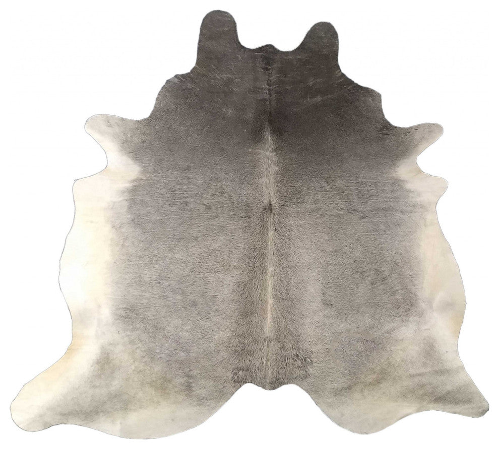 6.5' Grey Brazilian Natural Cowhide Area Rug