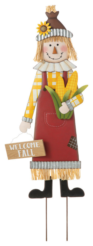 37.25"H Metal Scarecrow Yard Stake