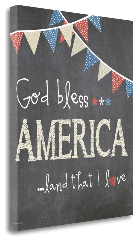 "God Bless America" By Jo Moulton, Giclee Print on Gallery Wrap Canvas