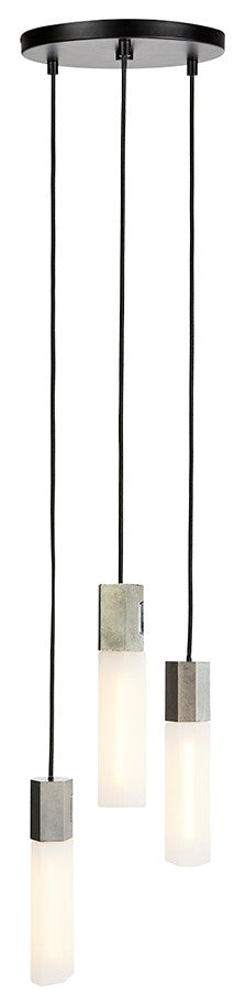 Basalt Triple Pendant in Stainless Steel - US