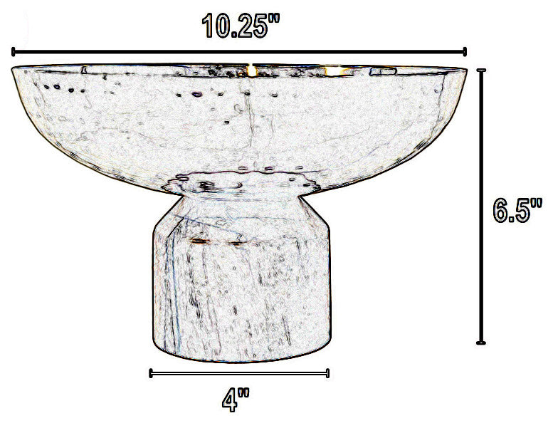 Benzara BM284951 10" Medium Acacia Wood Table Bowl Steel Decorative, Gold