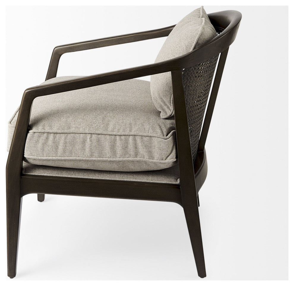 Fusion Dark Cane Back Arm Chair