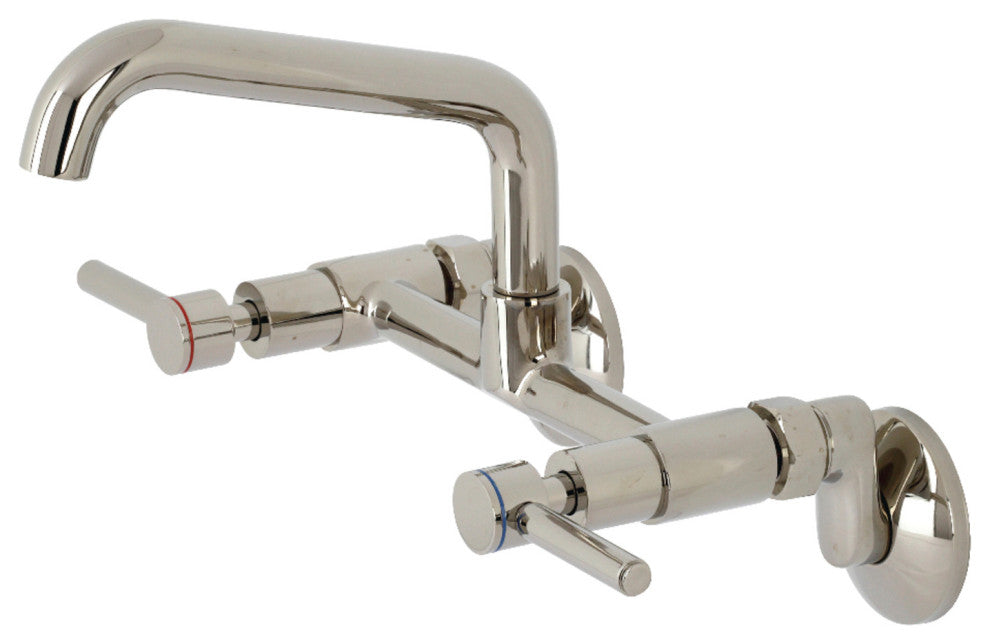 KS823PN Concord Two-Handle Wall-Mount Kitchen Faucet, Polished Nickel