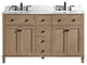 Ari Kitchen and Bath Annie 55" Double Bath Vanity Weathered Fir