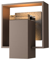 Shadow Box Small Outdoor Sconce, Coastal Bronze/Coastal Natural Iron