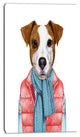 Funny Jack Russell in Formal Suit, Animal Canvas Art Print, 16"x32"