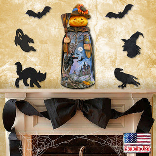 Halloween Scare Craw Pumpkin Head Door Hanger