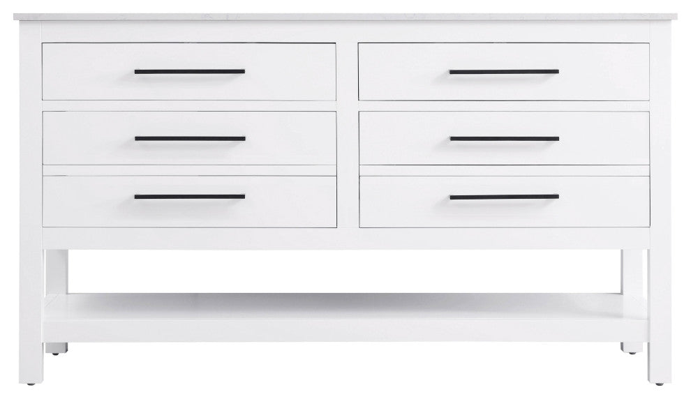 Home Living 60" Single Bathroom Vanity, White