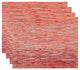 18"x14" Ocean View, Geometric Print Placemat, Coral, Set of 4