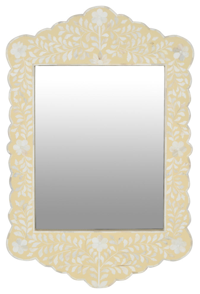 Jasmines Bone Inlay 36"x24" Mirror