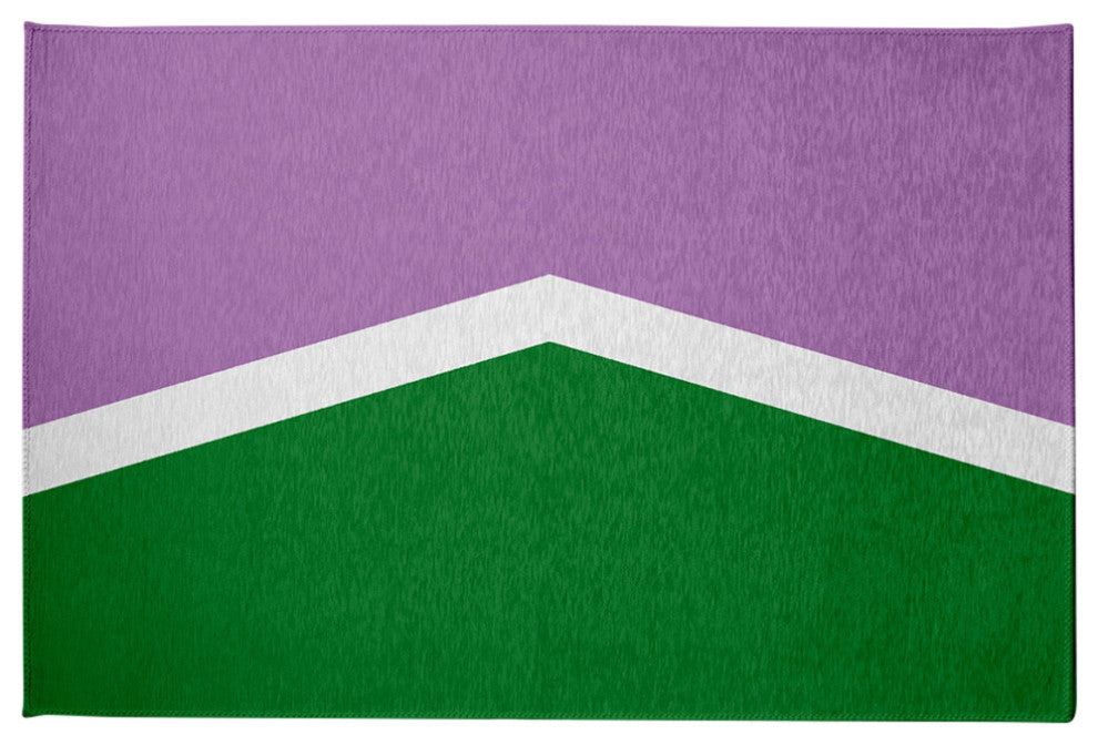 Genderqueer Chevron Chenille Rug, Genderqueer Chevron, 2'x3'