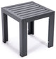 LeisureMod Chelsea Aluminum Weather Resistant Patio Side Table, Black