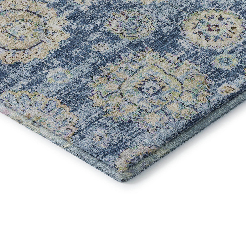 Premium Machine Washable Mayfield AMF634 Blue 9' x 12' Rug