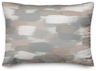 Gray Brushstroke Pattern 14x20 Indoor/Outdoor Pillow