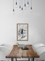 "All Blue" Framed Painting Print, 12"x18"