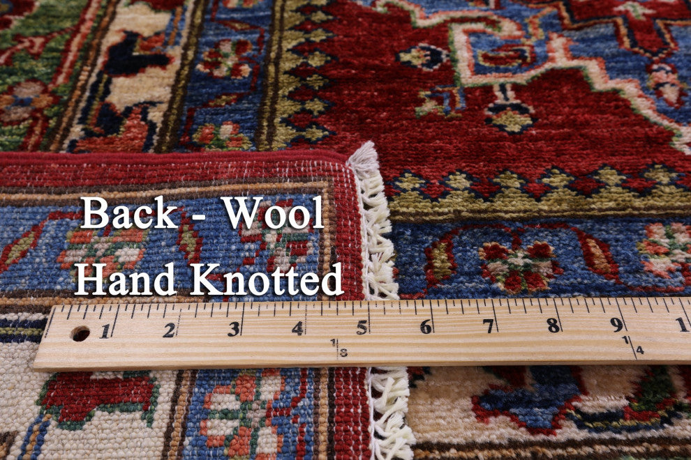Hand Knotted Super Kazak Wool Rug 8' 2" X 10' 2" Q10536