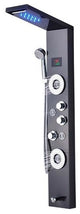Stainless Steel LED Shower Panel With Massage Jets Waterfall Rainfall