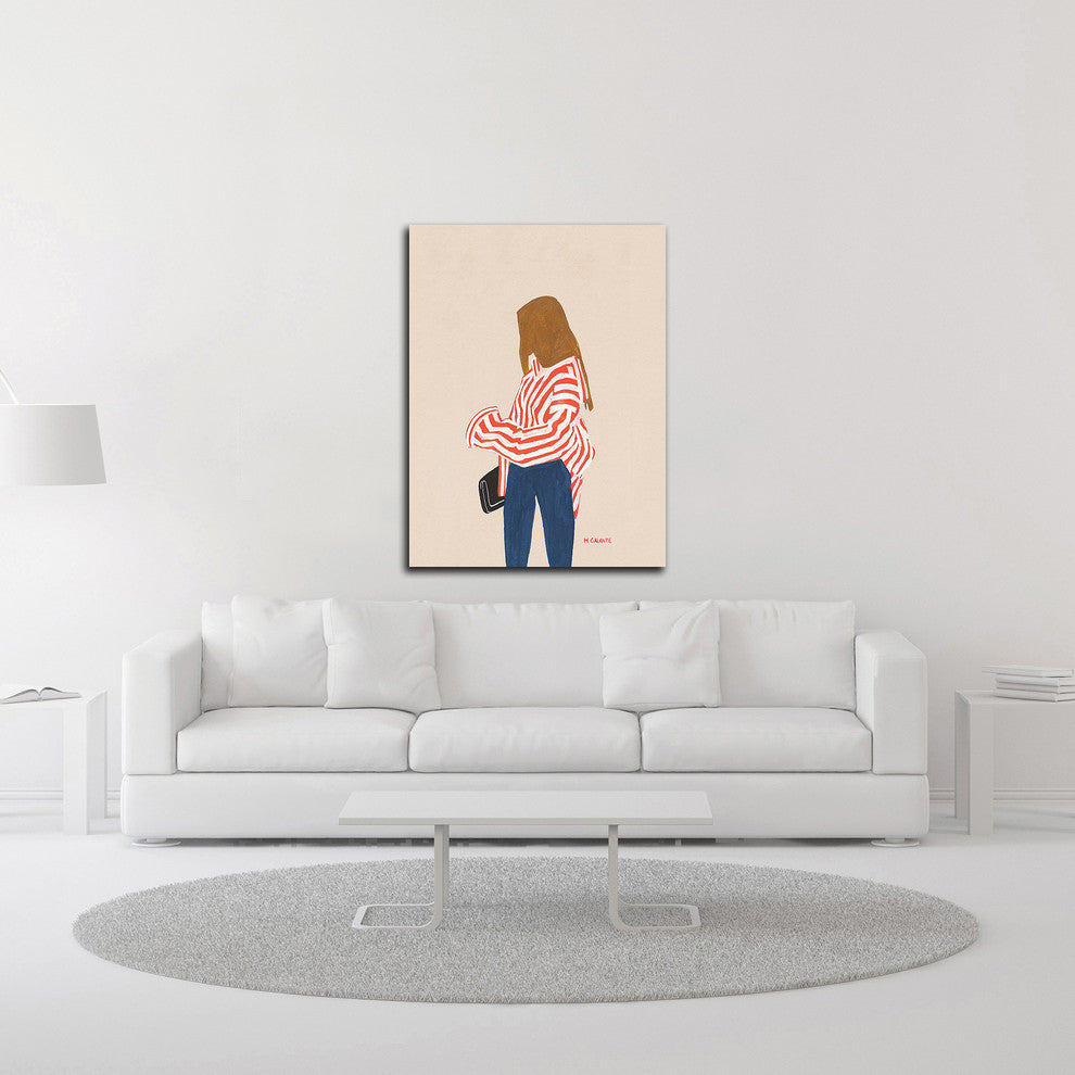 Red Stripes by Megan Galante, Print on Canvas, 30"x40"