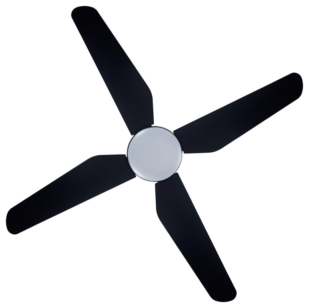 Lucci Air Aria Hugger 52" CTC Light With Remote Ceiling Fan, Black