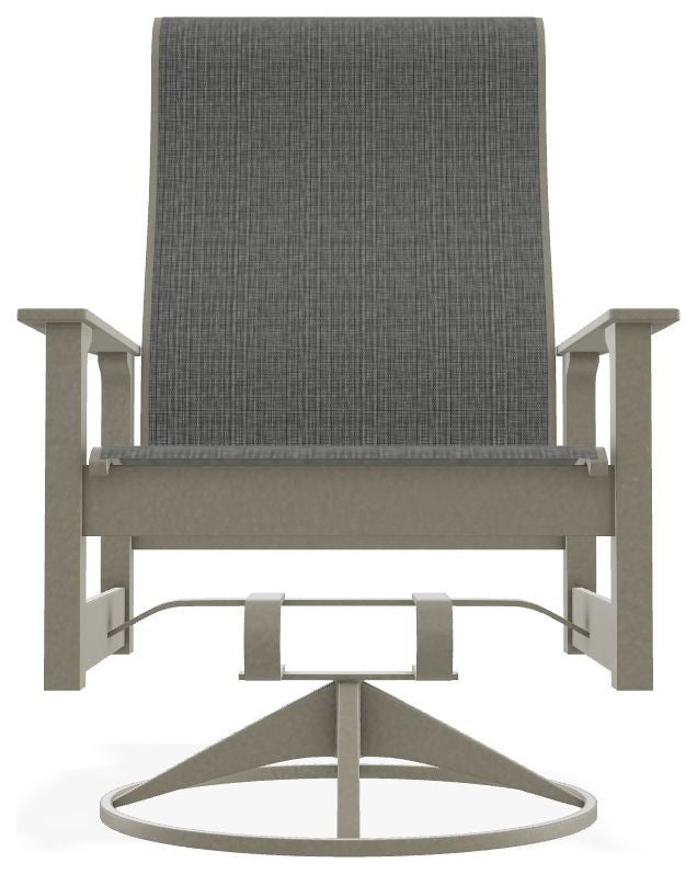 Leeward Sling Outdoor Swivel Rocker, Anchor/Storm
