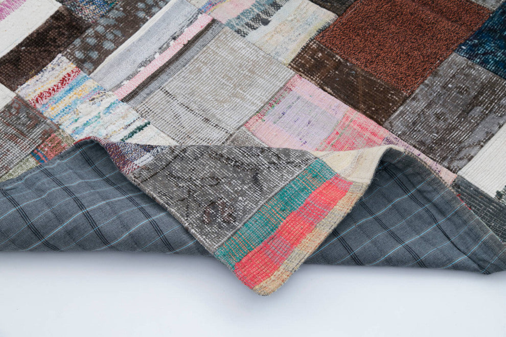 Rug N Carpet - Handmade Anatolian 6' 7'' x 9' 11'' Vintage Patchwork Kilim Rug