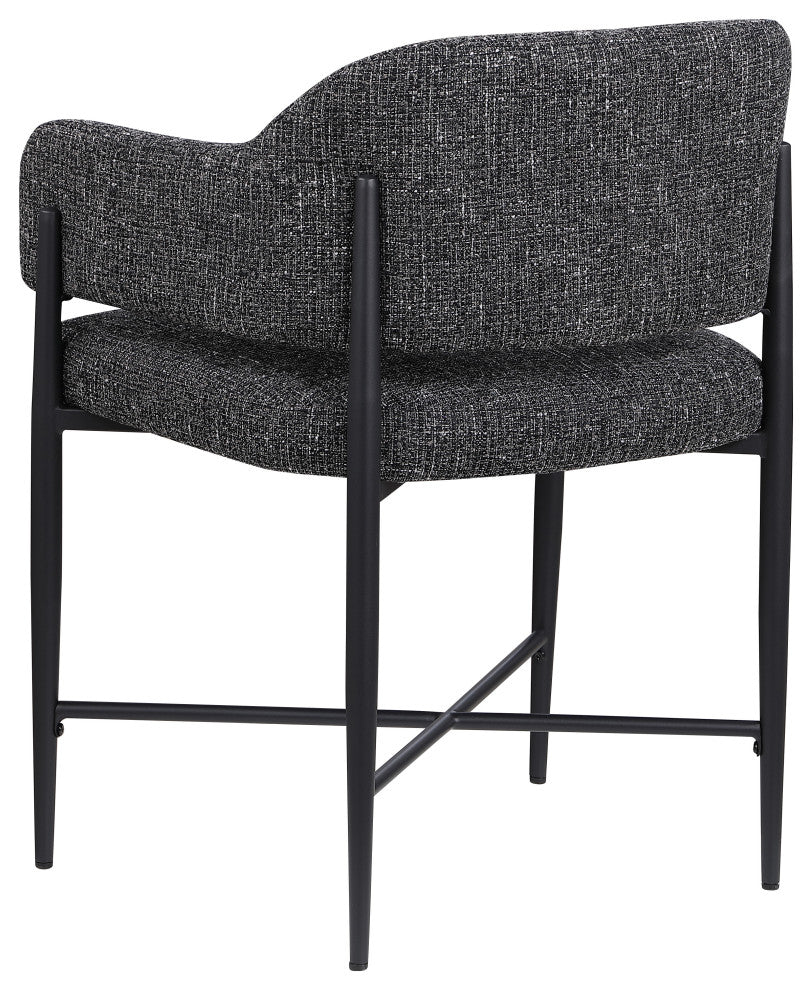 Dame Upholstered Dining Chair, Black