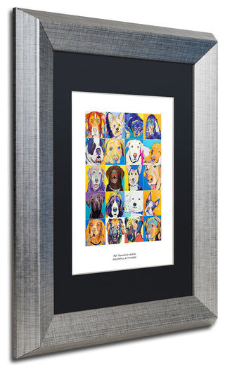 Saunders-White 'Colorful Attitudes Poster', Silver Frame, Black Matte, 11"x14"