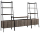3-Piece Ladder Storage Entertainment Wall - Grey Wash