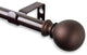 Luna Curtain Rod, Cocoa, 18-28"