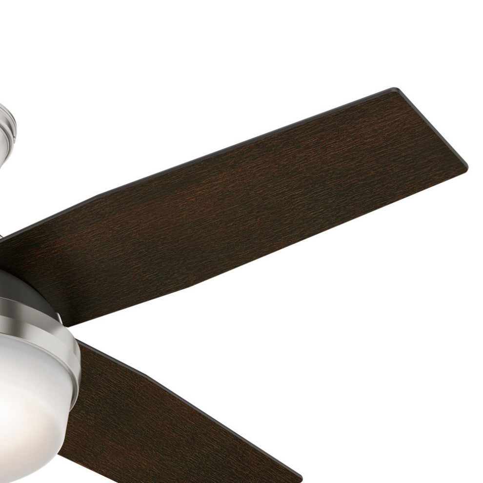 Hunter Fan Company 44" Dempsey Brushed Nickel Ceiling Fan With Light/Remote