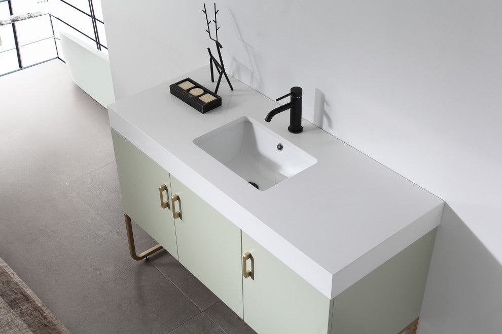 Cartisan Design Veemon Dual Mount Vanity, Pine Mist, 48"