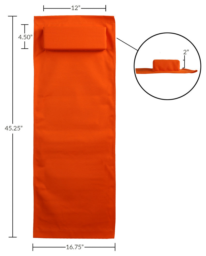 0Sling Chair Natural Frame-Orange Canvas