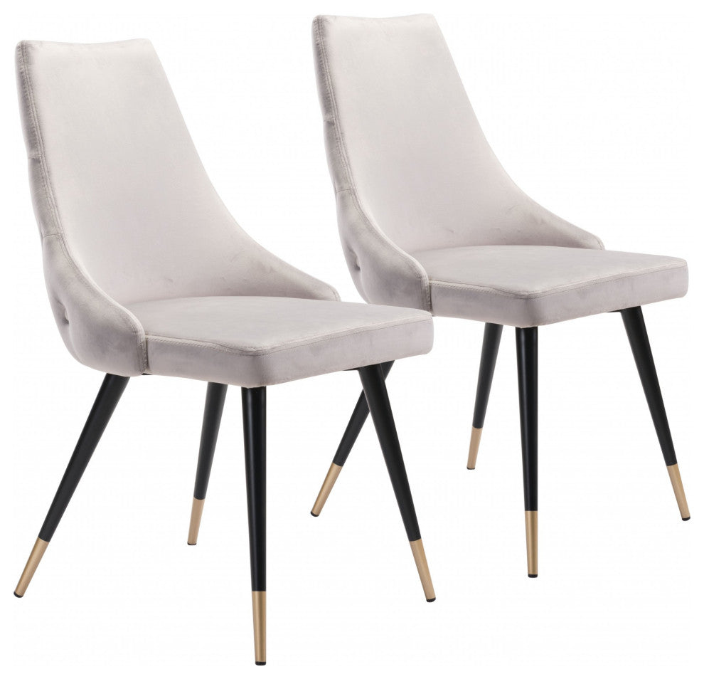 Piccolo Dining Chair, Set of 2 Gray