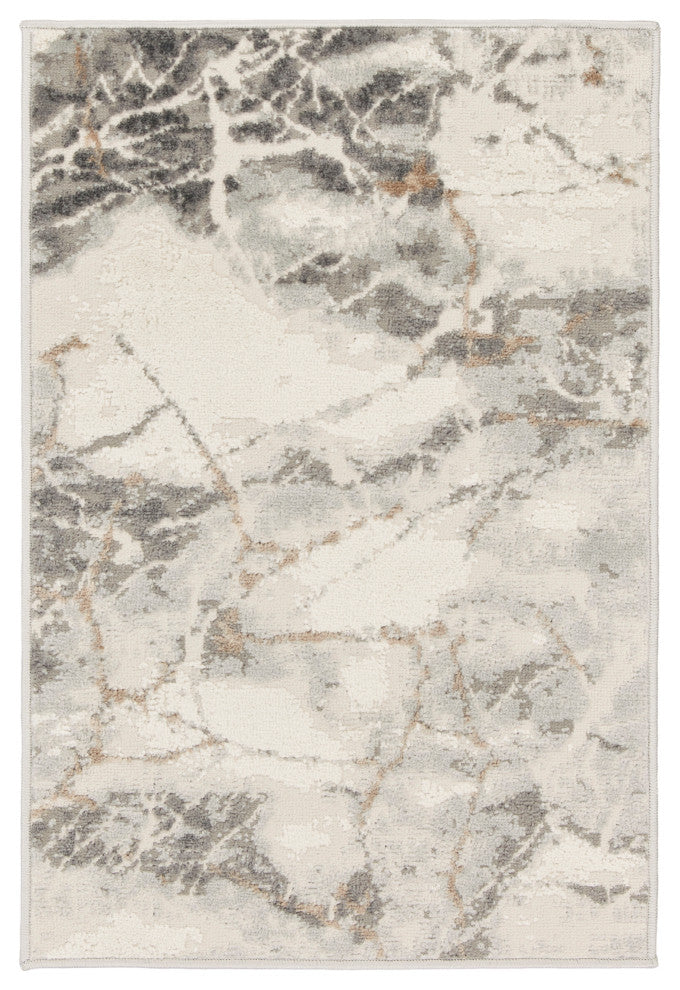Nourison Elation 2' x 3' Ivory Grey Modern Indoor Area Rug
