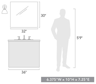Golden Lighting 6956-1W WHT Zoey 3 Light 7"W Vanity Light - Chrome