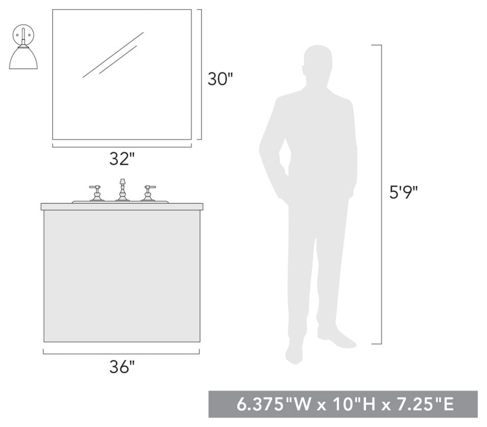 Golden Lighting 6956-1W WHT Zoey 3 Light 7"W Vanity Light - Chrome